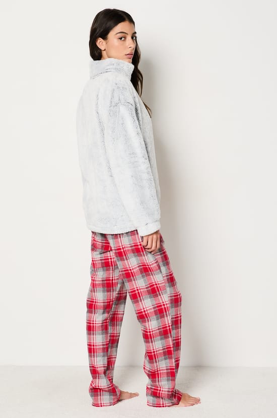 Ensemble 3 pièces de pyjamas veste polaire;${refinementColor}