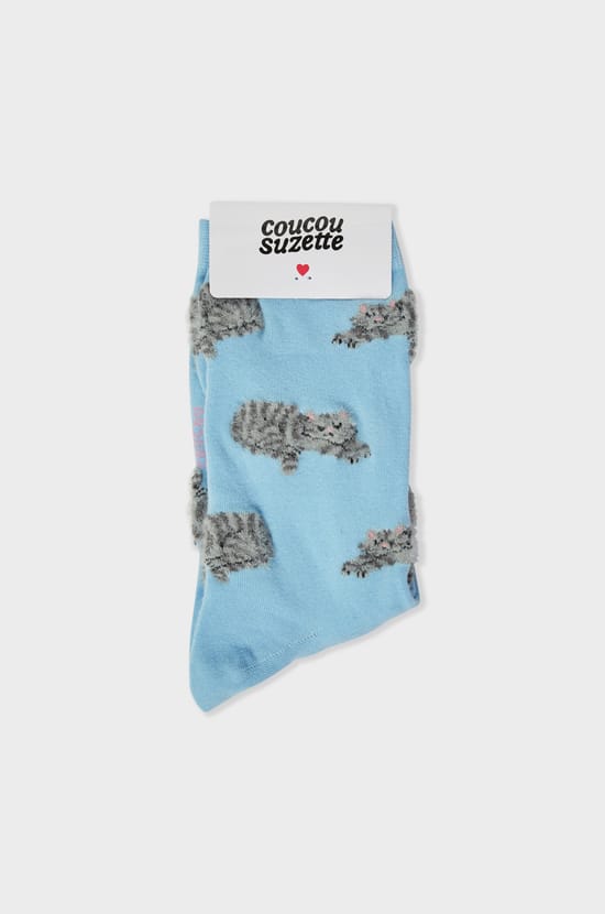 Chaussettes à motifs chats Coucou Suzette;${refinementColor}