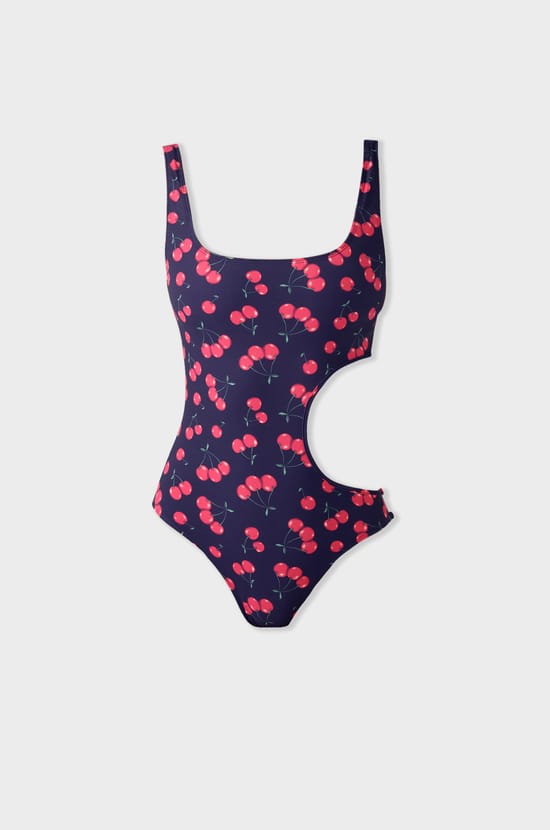 Maillot de bain 1 pièce découpe côte Marcia Wear x Etam;${refinementColor}