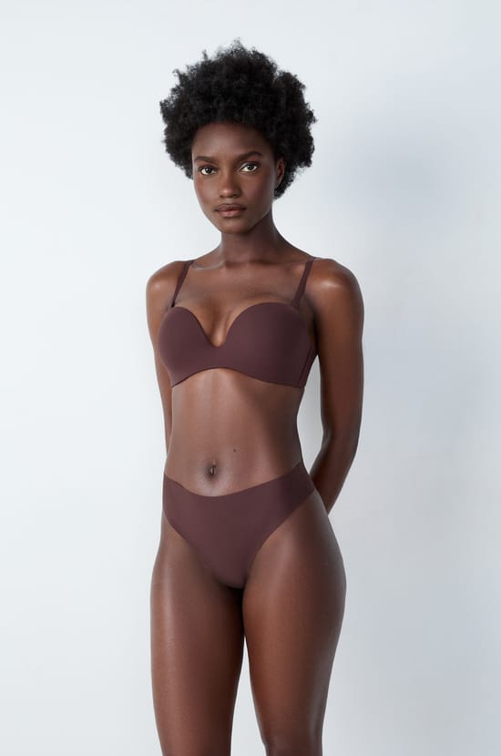 Tanga high leg en microfibre;${refinementColor}