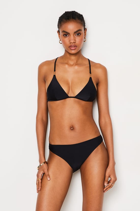 Triangle Satin Bikini Top;${refinementColor}