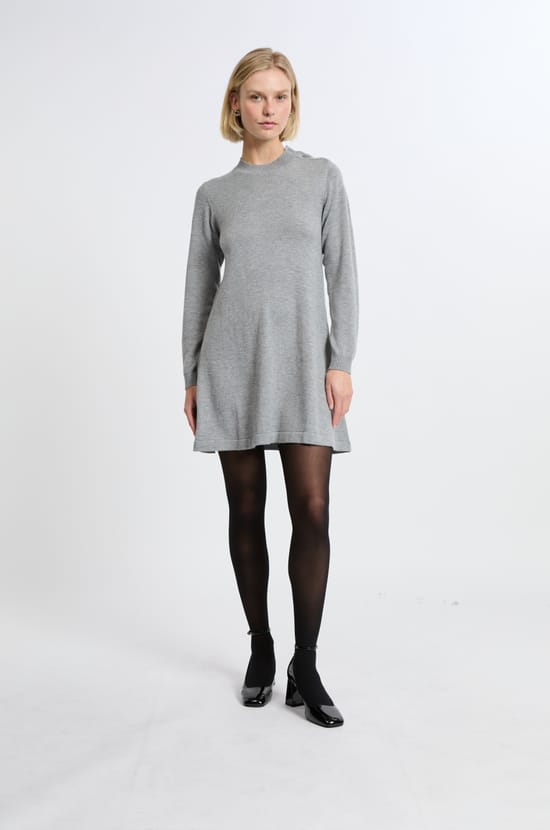 Robe à manches longues avec laine;${refinementColor}