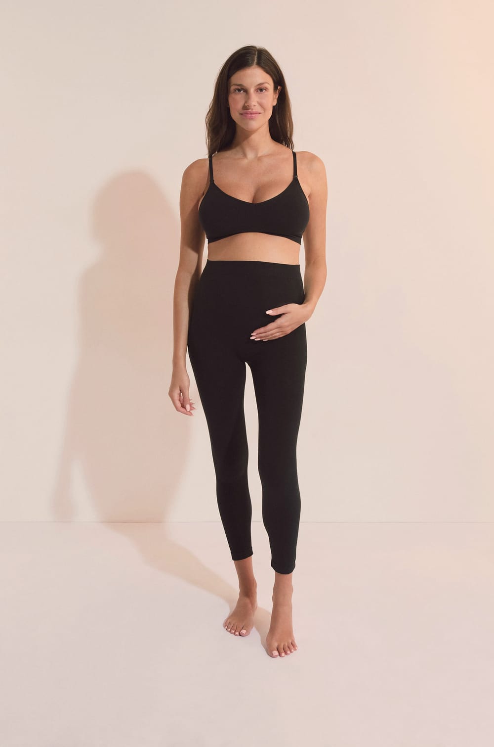 Legging de maternit&eacute; avec coton;${refinementColor}
