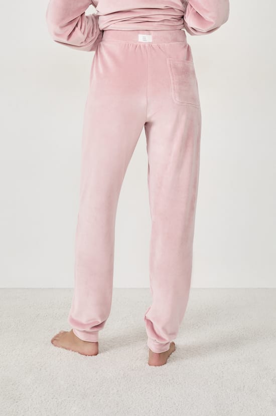 Pantalon de pyjama effet velours;${refinementColor}