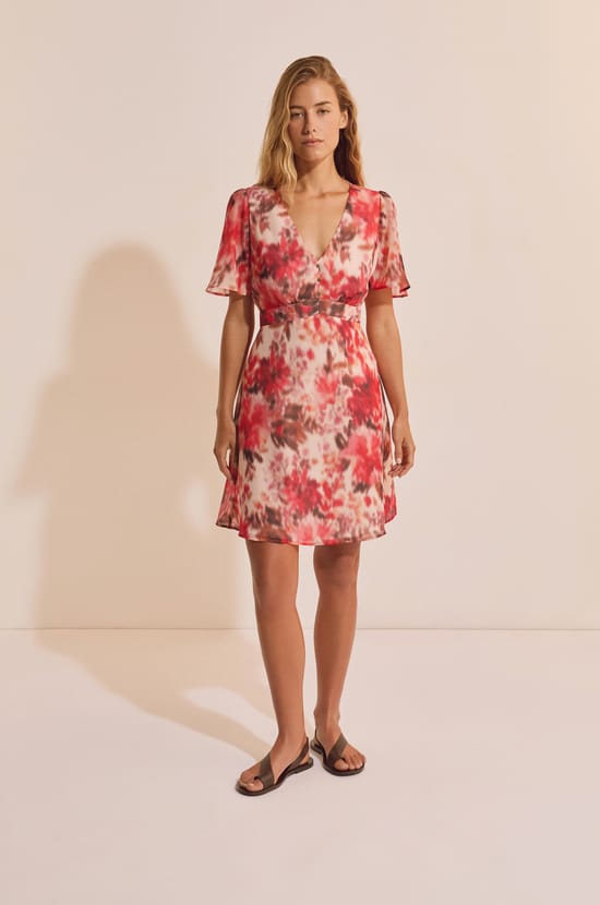 Short Patterned Dress;${refinementColor}