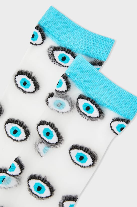 Chaussettes transparentes à motifs yeux Coucou Suzette;${refinementColor}