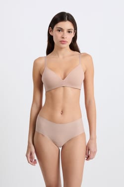 Soutien-gorge coques fines sans armatures en microfibre;${refinementColor}