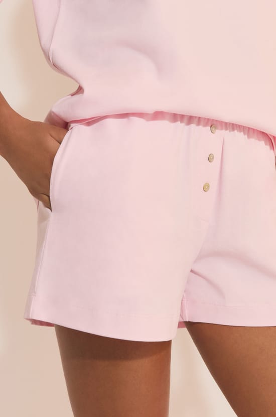 Short de pyjama boyfriend en coton;${refinementColor}