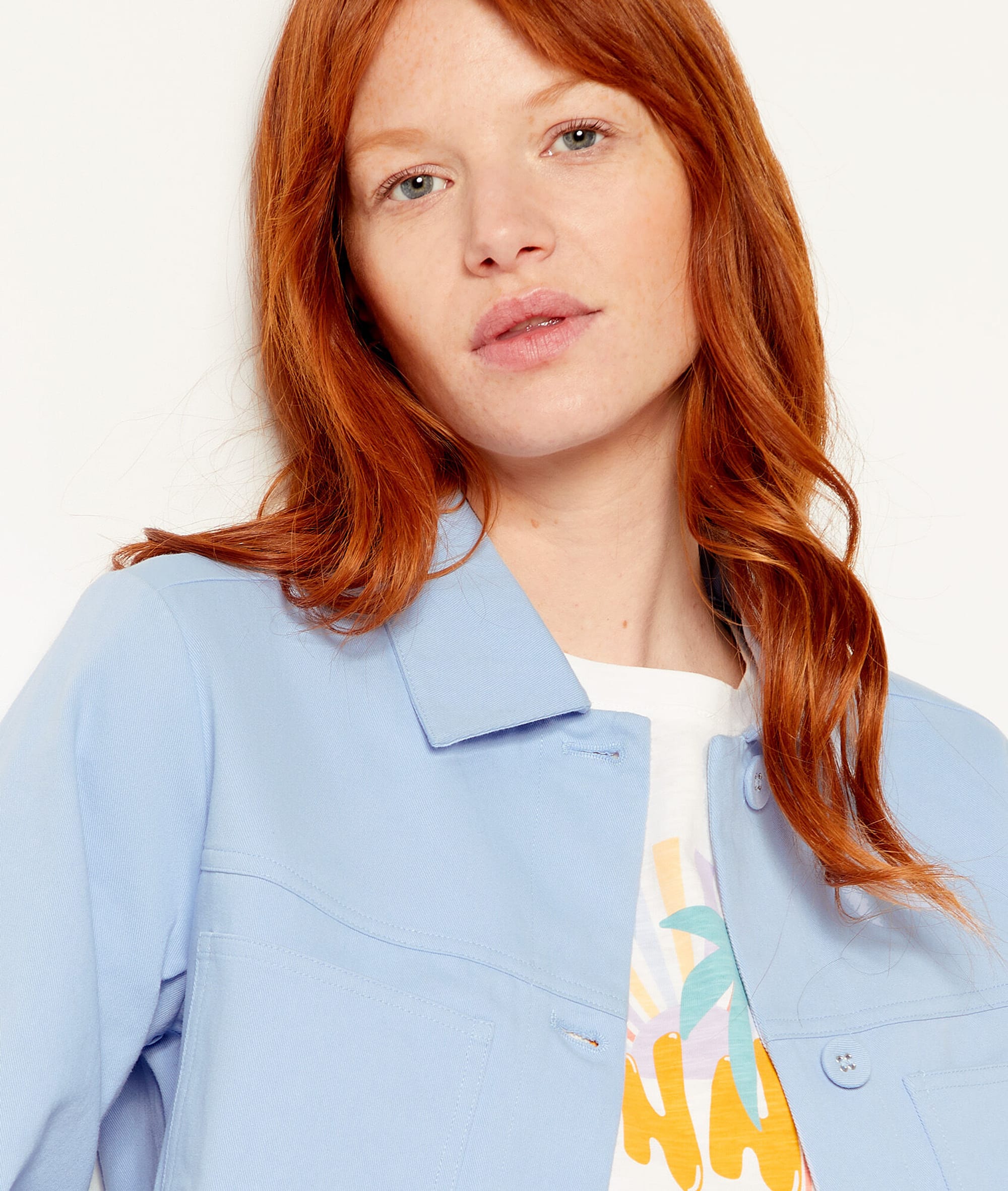 Veste 100% coton SWAN BLEU - ETAM