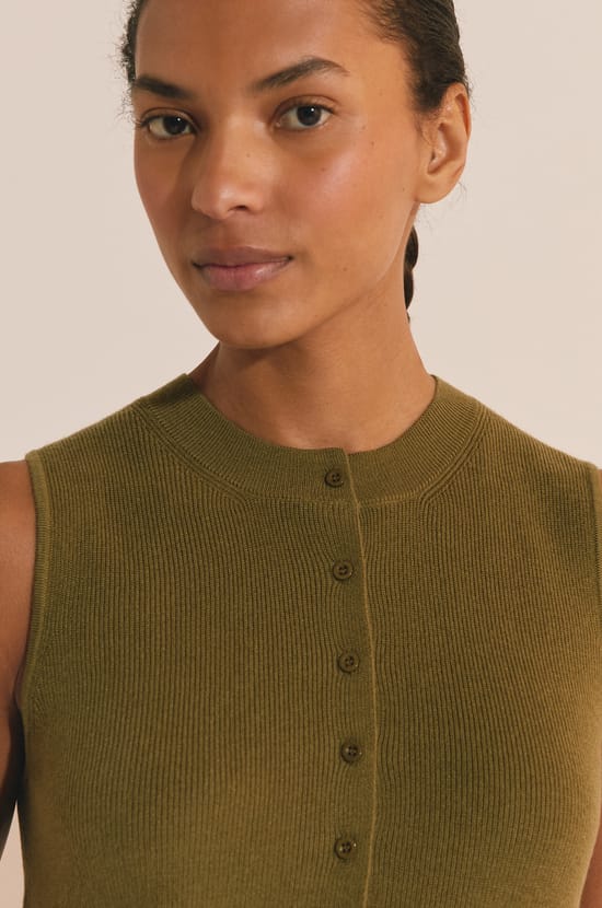 Cardigan sans manches;${refinementColor}