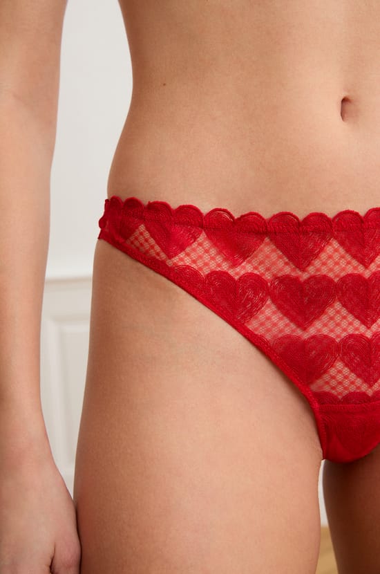 Heart Motif Lace Tanga;${refinementColor}