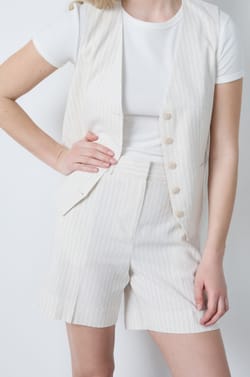 Striped Bermuda shorts;${refinementColor}