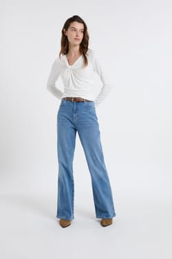 Straight cotton jeans;${refinementColor}