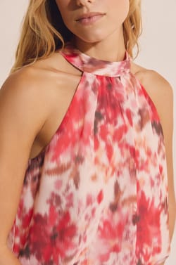 Top sans manches &agrave; motifs;${refinementColor}