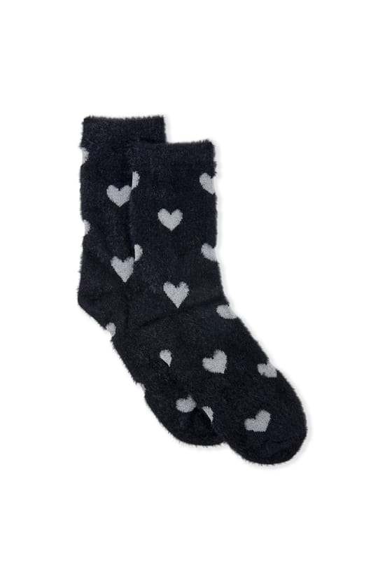 Chaussettes &agrave; motifs coeurs;${refinementColor}