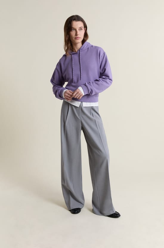 Sweatshirt &agrave; capuche en coton;${refinementColor}