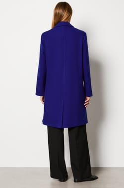 Manteau long boutonné avec laine;${refinementColor}