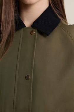 Short Velvet Collar Jacket;${refinementColor}