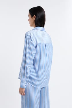 Pyjama Hemd mit Streifen;${refinementColor}