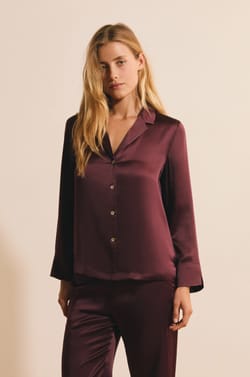 Chemise de pyjama en soie;${refinementColor}