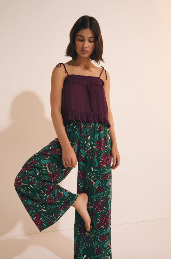 Pantalon de pyjama &agrave; motifs;${refinementColor}