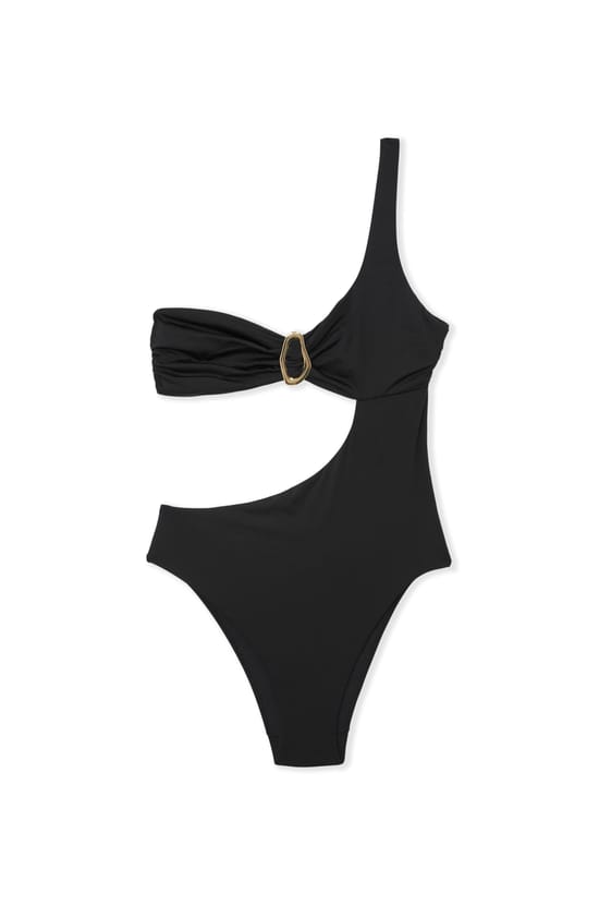 One-Piece Wireless Swimsuit with Jewellery Detail;${refinementColor}