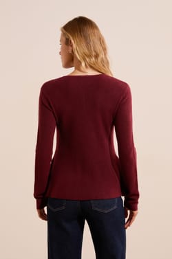 Cardigan peplum &agrave; boutons dor&eacute;s;${refinementColor}