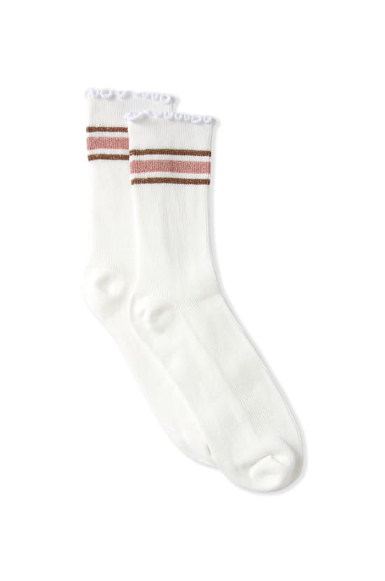 Chaussettes avec coton et paillettes;${refinementColor}