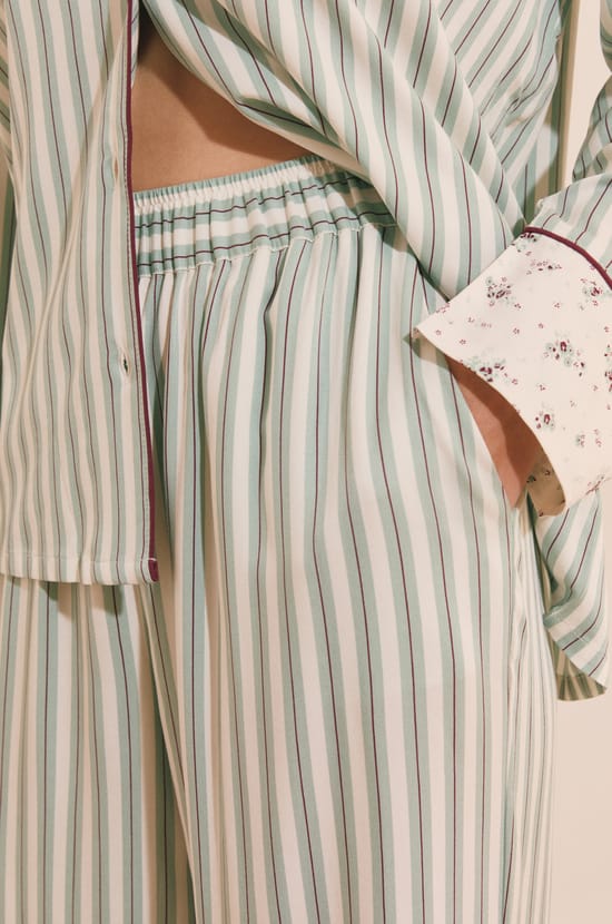 Pantalon de pyjama &agrave; rayures;${refinementColor}