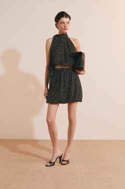 Sleeveless Polka Dot Top;${refinementColor}