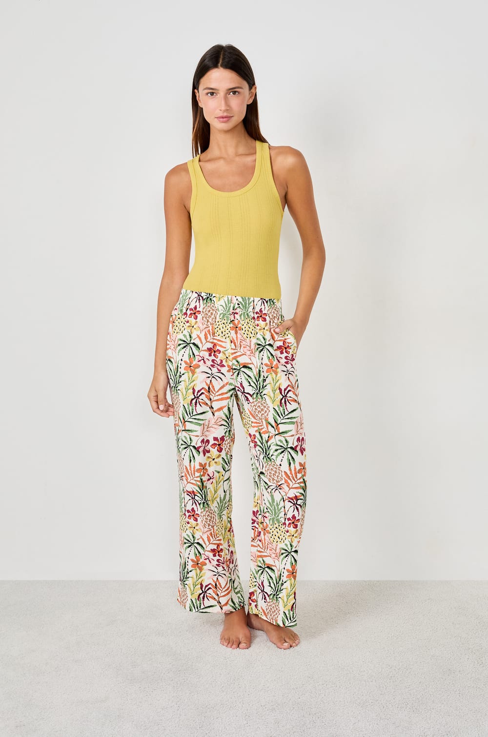 Pajama Pants With Prints;${refinementColor}
