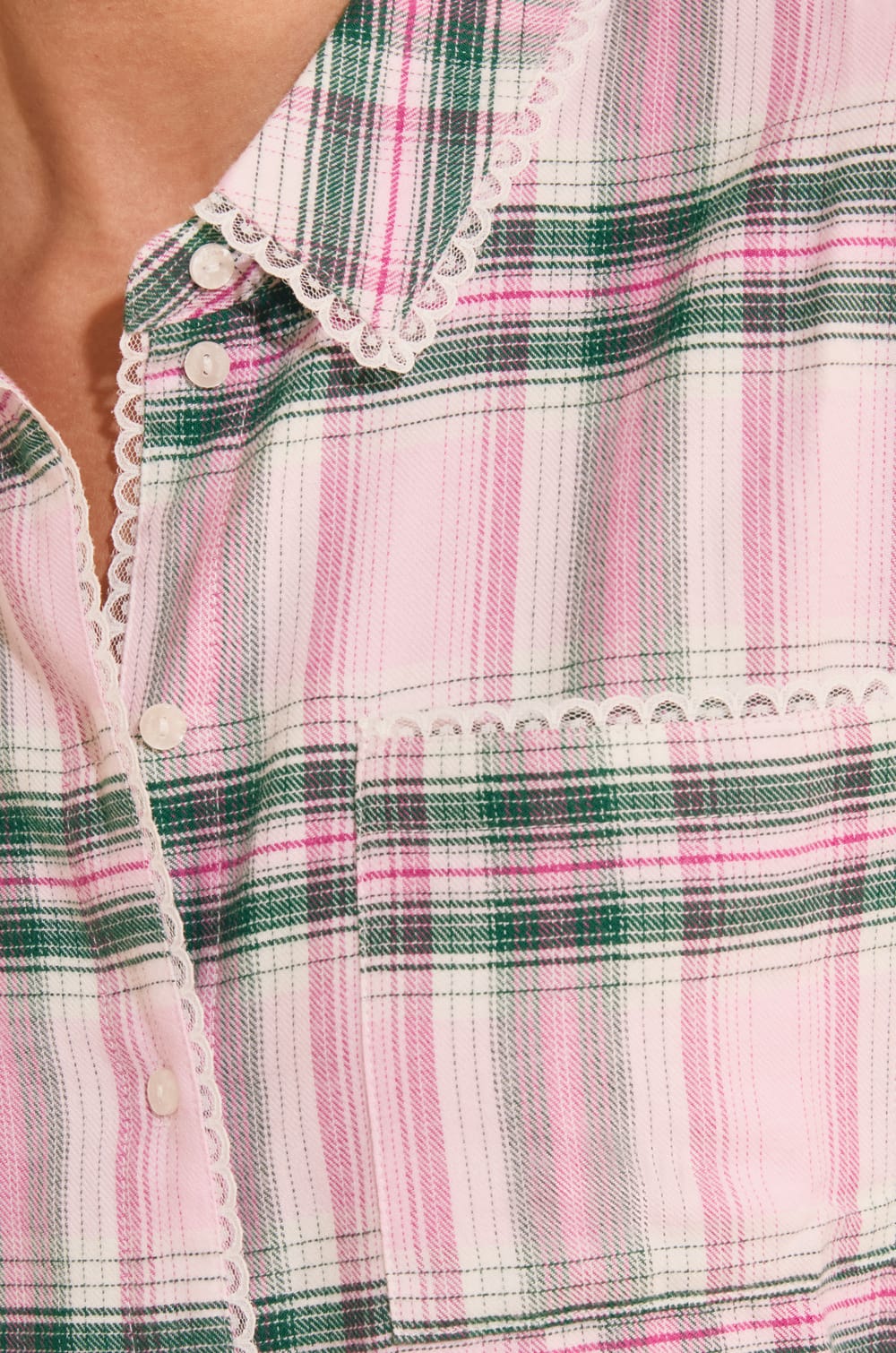 Chemise &agrave; carreaux avec coton;${refinementColor}