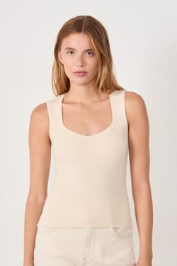 Knitted Tank Top Sweater;${refinementColor}