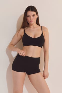 Maternity cotton bralette with nursing clips;${refinementColor}