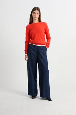 Pull col rond en cachemire;${refinementColor}