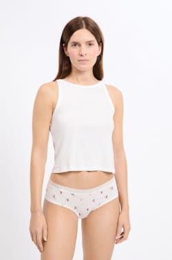 Set of 3 Cotton and Lace Boyshorts with Pattern;${refinementColor}