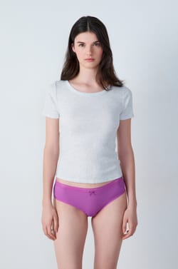 Microfiber Cheeky Panty With Lace Details;${refinementColor}