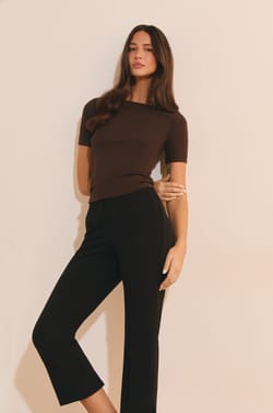 T-shirt manches courtes avec coton modal;${refinementColor}