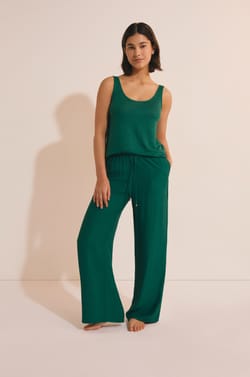 Top de pijama de lino;${refinementColor}