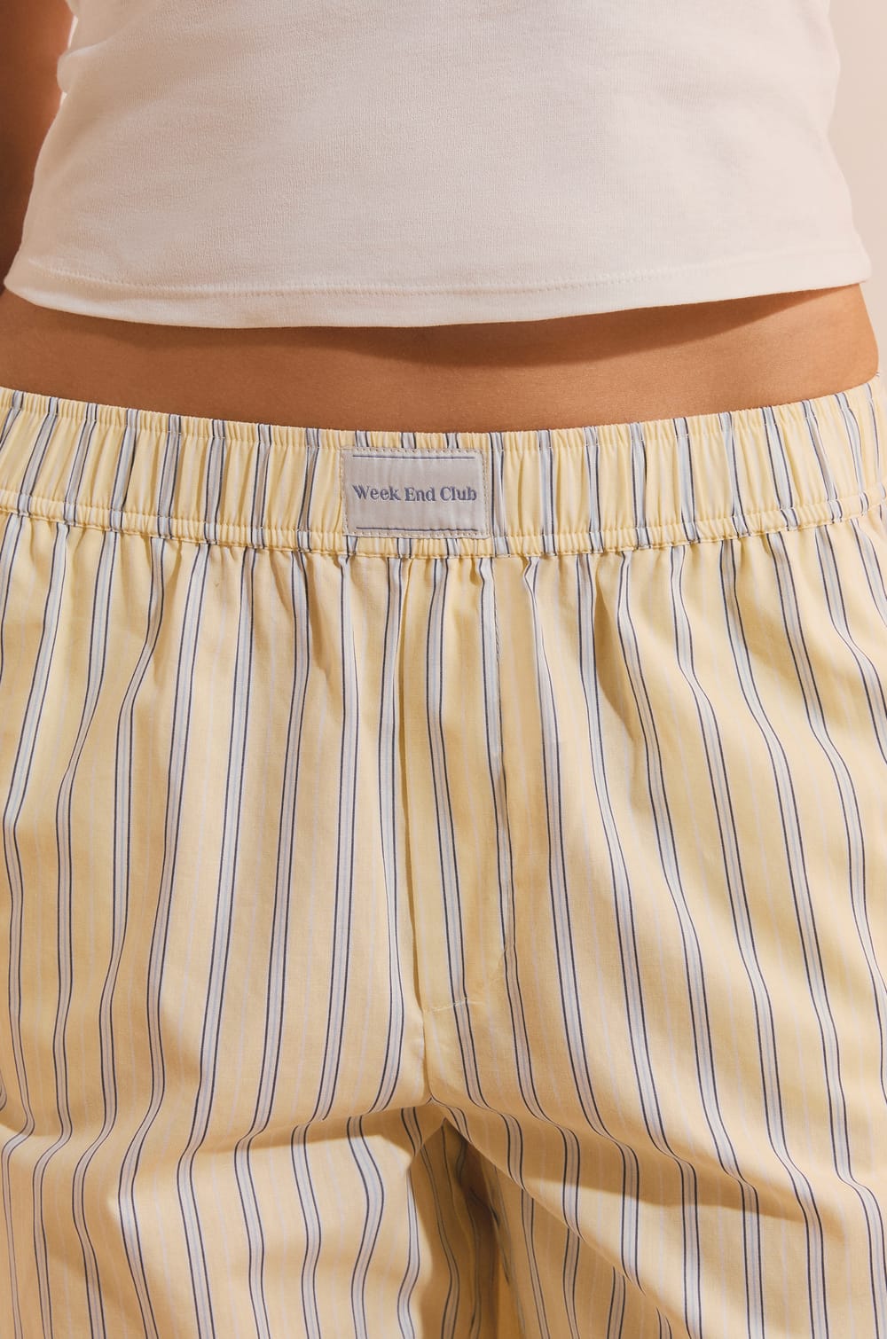 Pantalon de pyjama en coton &agrave; rayures;${refinementColor}