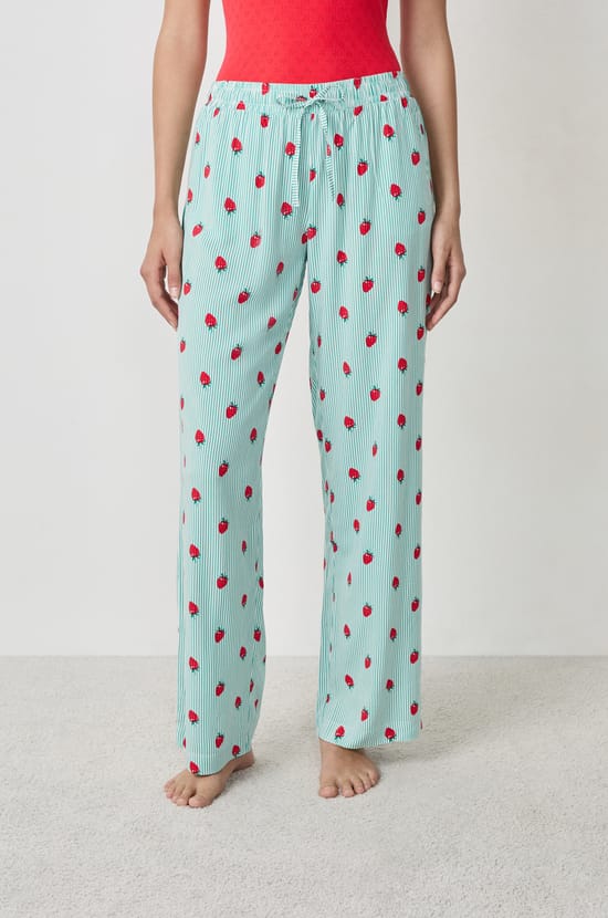Printed pyjama trousers;${refinementColor}