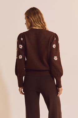 Pull avec motifs fleurs;${refinementColor}