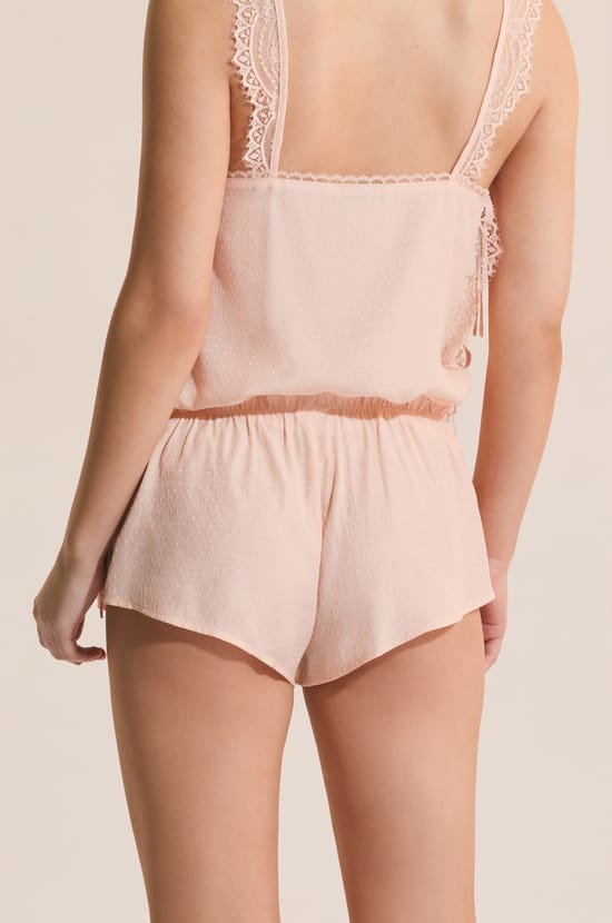 Short de pyjama avec d&eacute;tail en dentelle;${refinementColor}
