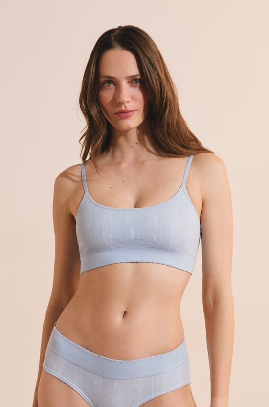 Bralette Bra in Pointelle;${refinementColor}