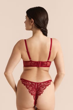 Bustier Bra in Guipure Lace;${refinementColor}