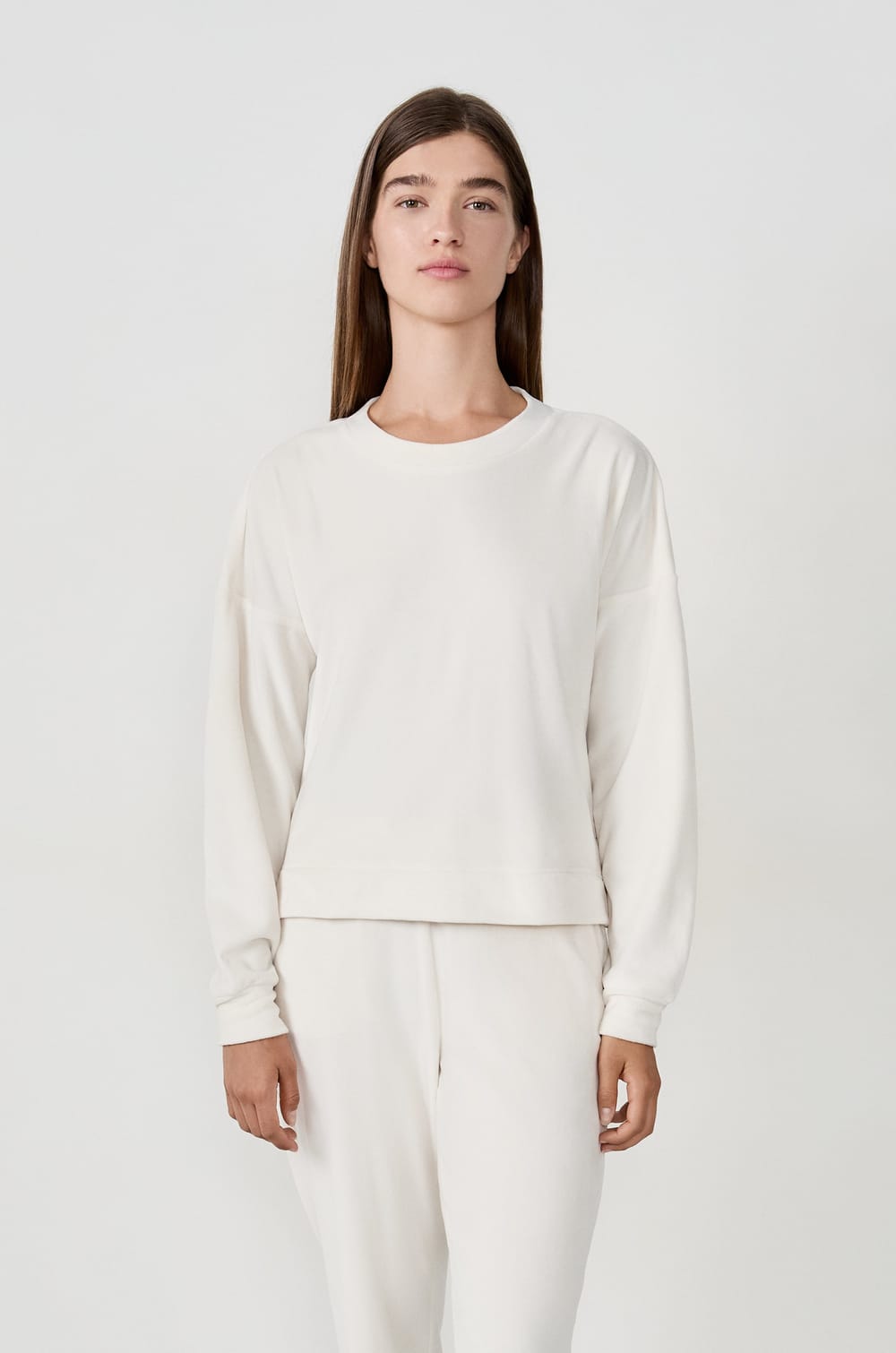 Sweat de pyjama en velours;${refinementColor}