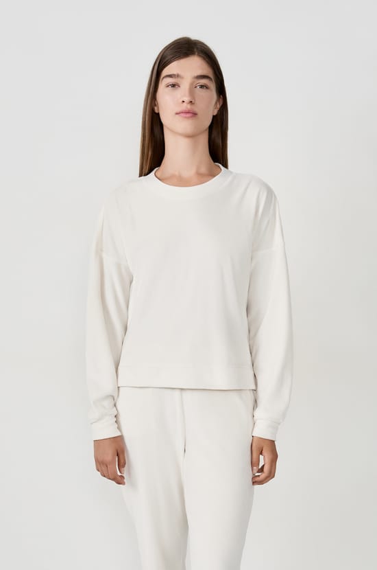 Sweat de pyjama en velours;${refinementColor}