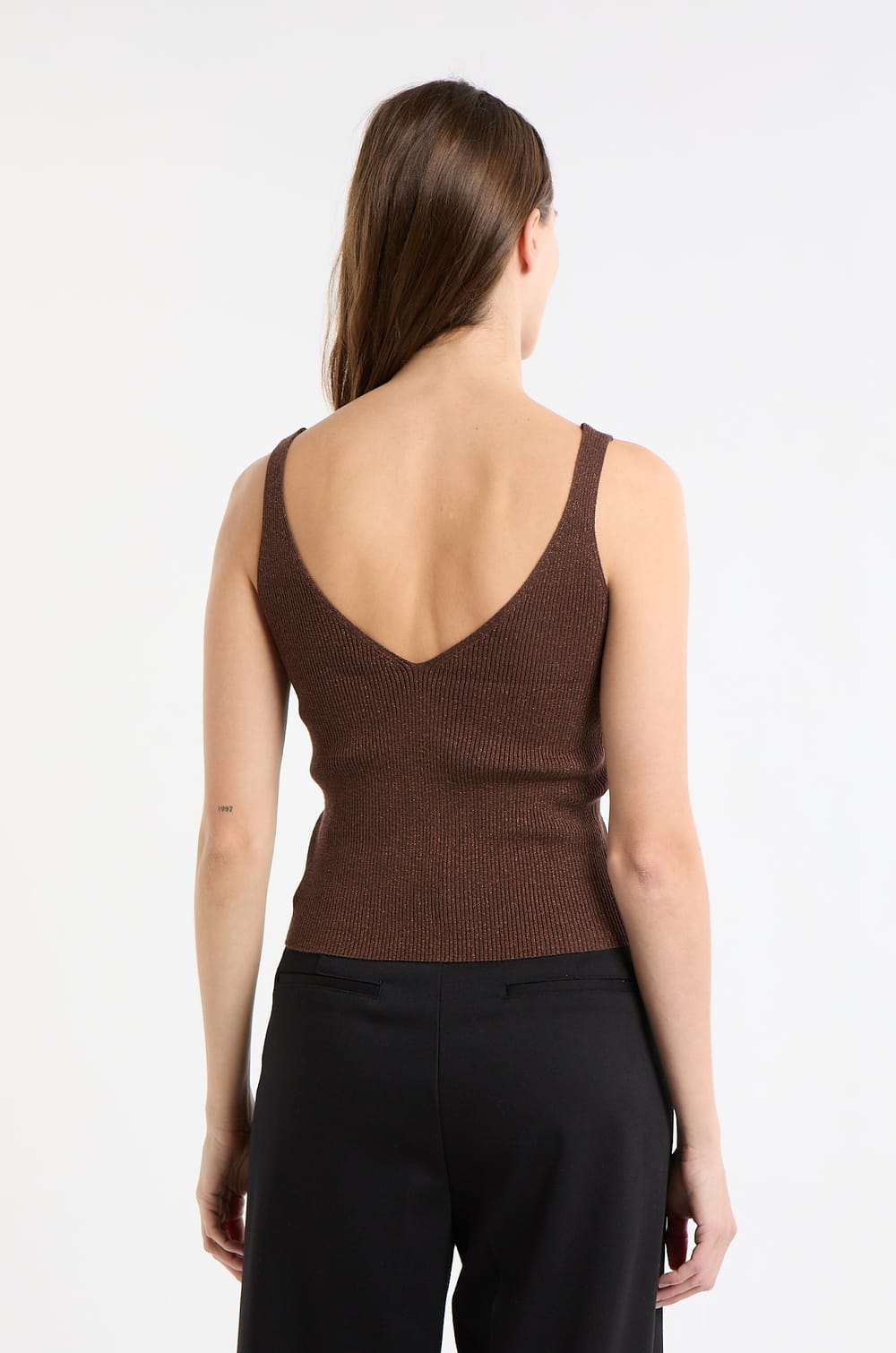 Débardeur côtelé irisé;${refinementColor}