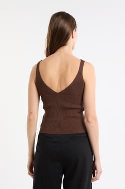 Débardeur côtelé irisé;${refinementColor}