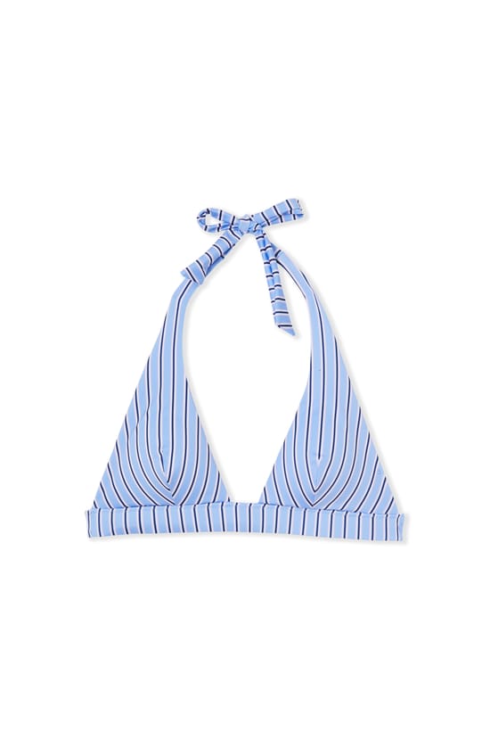 Haut de maillot de bain triangle &agrave; rayures;${refinementColor}
